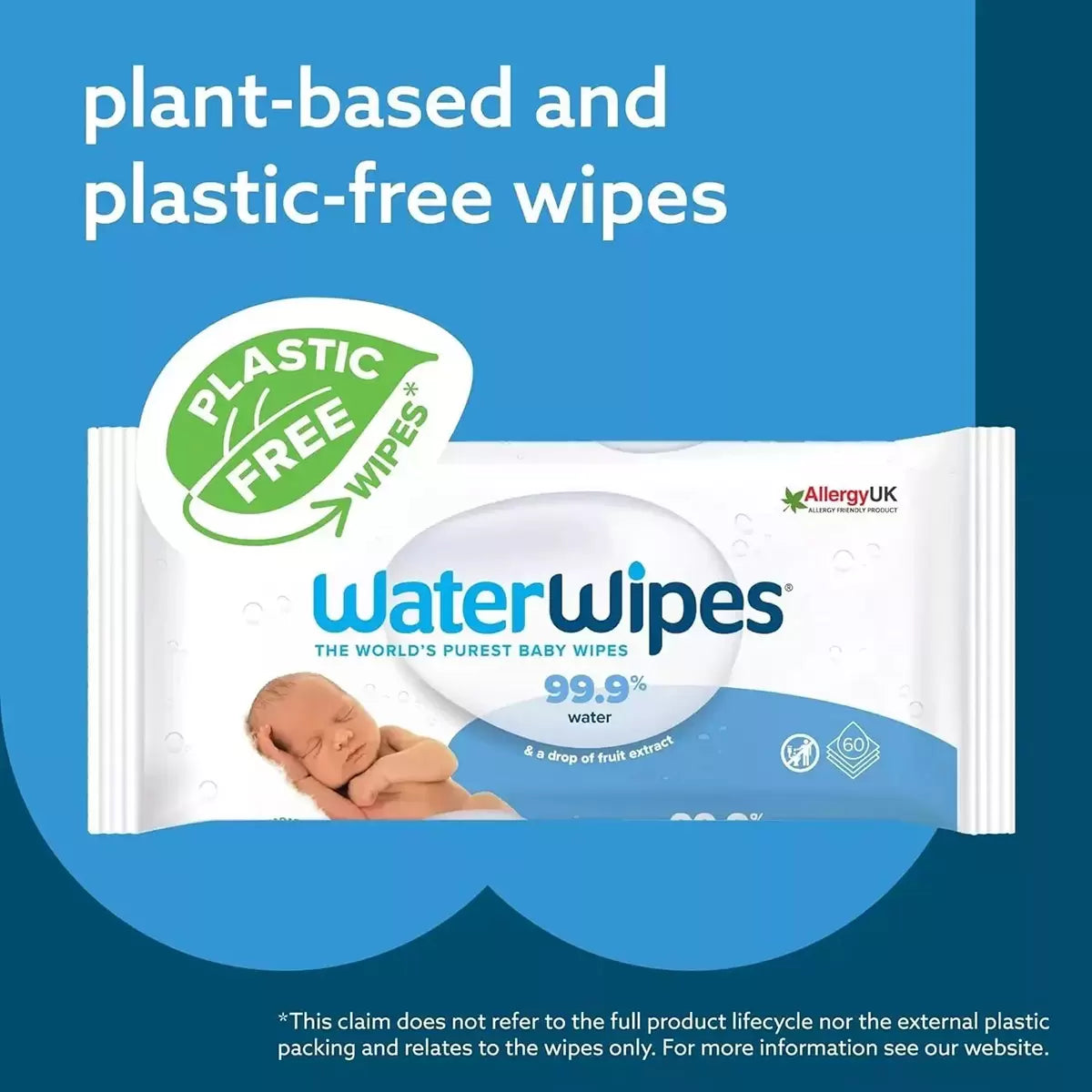 Waterwipes Biodegradable baby Wipes, 12 x 60 Wipes