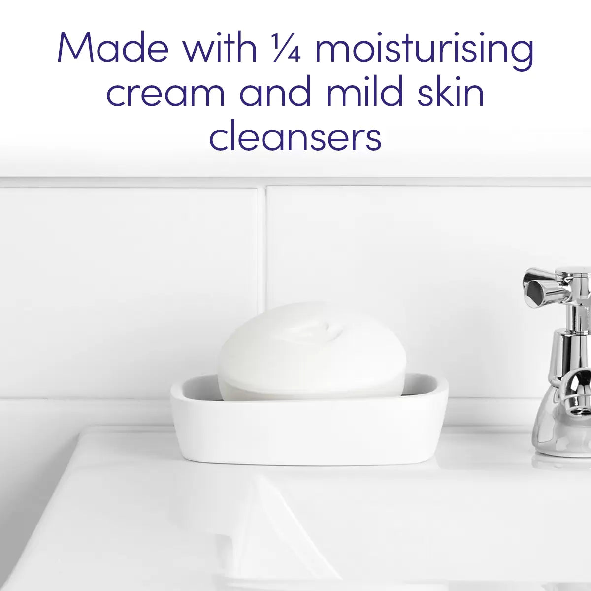 Dove Original Beauty Bar Soap with ¼ moisturising cream, 6 x 90 g