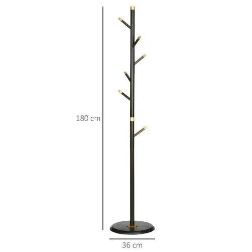 Freestanding Coat Rack Stand Industrial Coat Hanger with 6 Hooks for Hallway