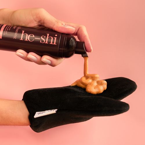 He-Shi Dark Foaming Mousse - Dark Self Tan - Quick Dry - Easy to Apply