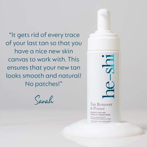 He-Shi Tan Remover & Primer 150ml - Fake Self Tan Exfoliator