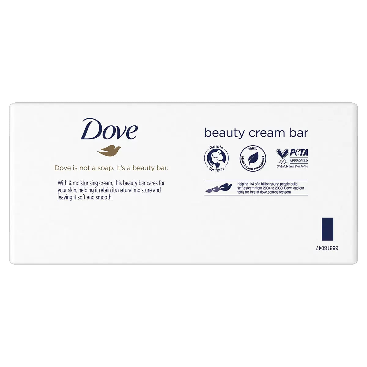 Dove Original Beauty Bar Soap with ¼ moisturising cream, 6 x 90 g